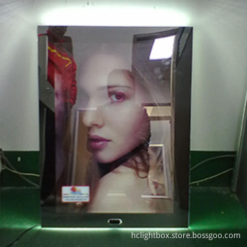 LED Advertising Magic Mirror Light Box with Sensor